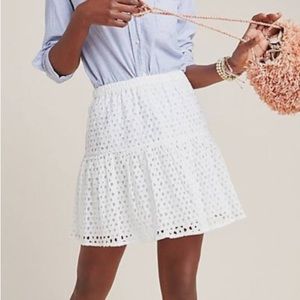 Frye x Anthropologie Talia Eyelet Mini Skirt